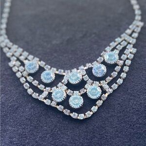Elegant Silver and Blue Necklace